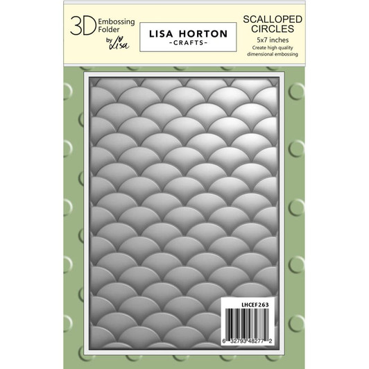 Lisa Horton Crafts Scalloped Circles 3D Embossing Folder