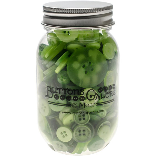 Buttons Galore Button Mason Jar | Greenery