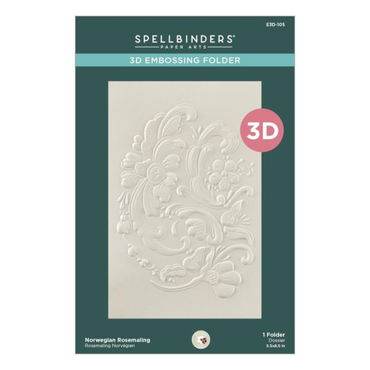 Spellbinders 3D Embossing Folder | Norwegian Rosemaling