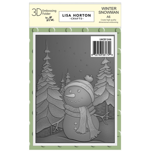 Lisa Horton Crafts Winter Snowman 3D Embossing Folder