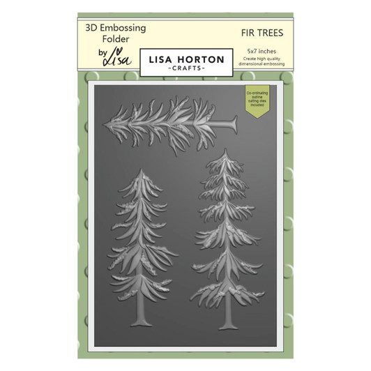 Lisa Horton Crafts Fir Trees 3D Embossing Folder