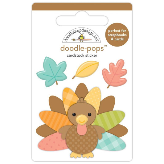 Doodlebug Doodle-Pops 3D Sticker | Turkey Time, Farmhouse