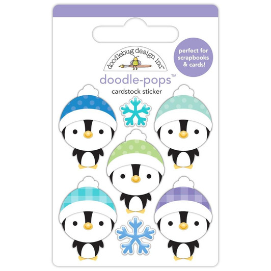 Doodlebug Doodle-Pops 3D Sticker | Penguin Pals