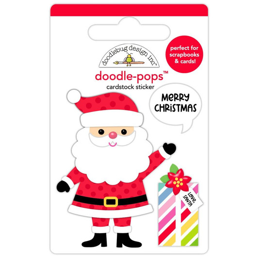 Doodlebug Doodle-Pops 3D Sticker | Hello Santa