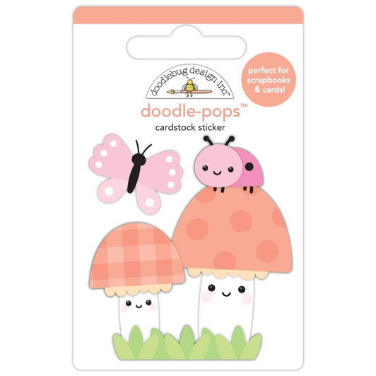 Doodlebug Doodle-Pops 3D Sticker | Fun Guys, Butterfly Kisses