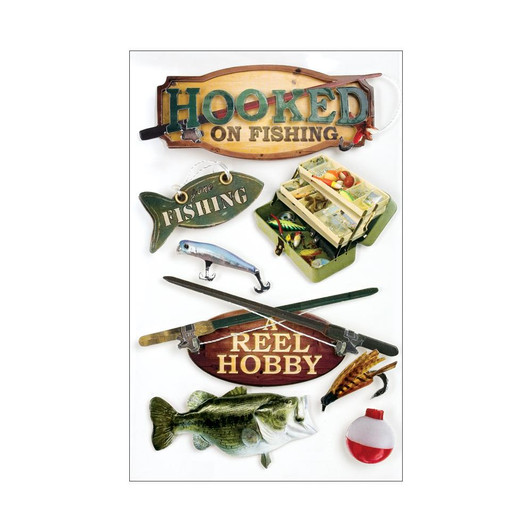 Paper House 3D Stickers | Hooked On Fishing
