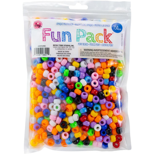 CousinDIY Pony Beads 750/Pkg | Multicolor
