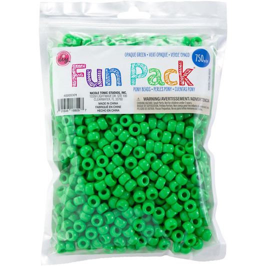 CousinDIY Pony Beads 750/Pkg | Green
