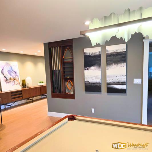 Custom Pool Cue Wall Mounted Rack