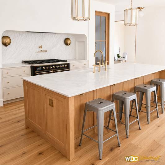 Luxury Kitchen Remodel with Inset Cabinets & Marble Countertops