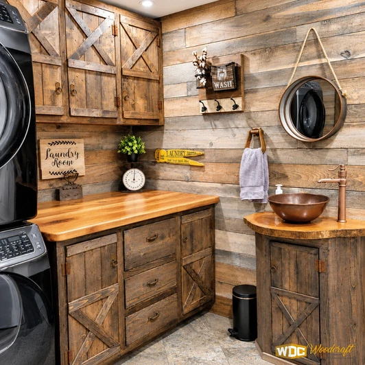 Bathroom/Laundry Remodel - Rustic Farmhouse