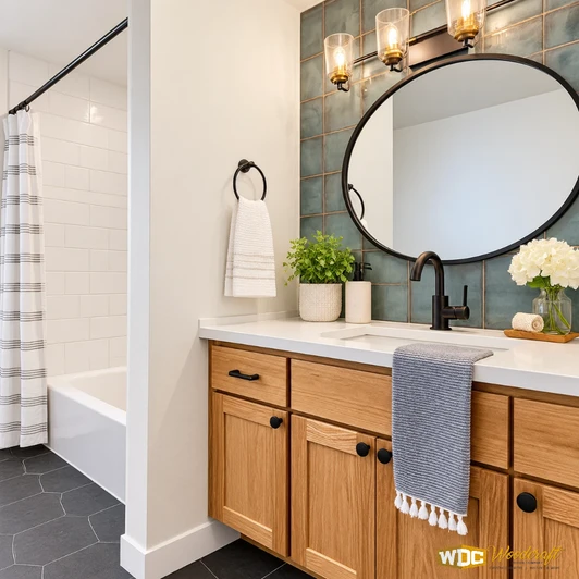 Bathroom Vanity - White Oak Modern Design