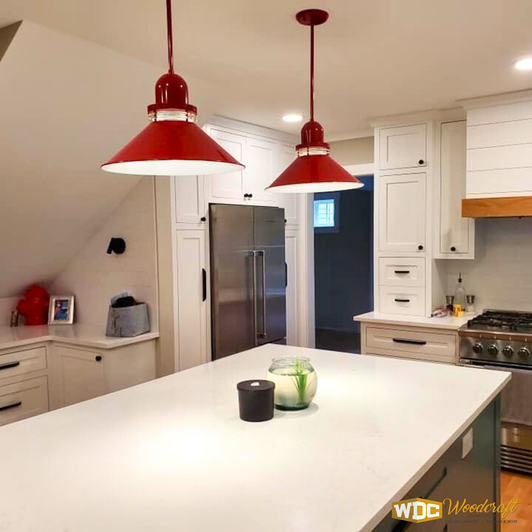 Painted Shaker Style Kitchen with Inset Doors & Appliance Garage Doors -Custom Kitchen Remodel