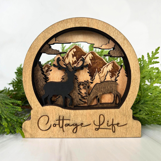 Personalized Landscape Christmas Snow Globe Decoration