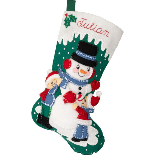 Bucilla Wintertime Buddies Felt Applique Stocking Kit
