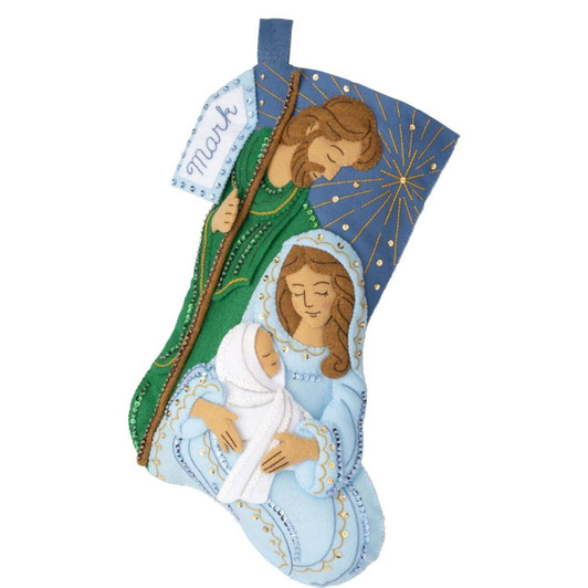 Bucilla Peaceful Nativity Felt Applique Stocking Kit