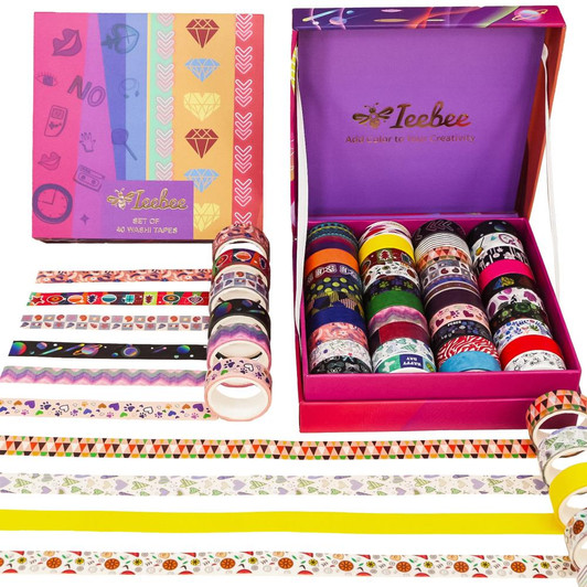 Ieebee Washi Tape Set 40/Rolls | Vivid Paradise