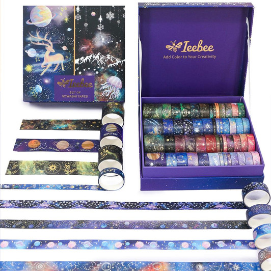 Ieebee Washi Tape Set 52/Rolls |  Dreamy Celestials