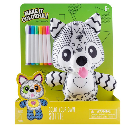 Colorbok Make It Colorful! Color Your Own Softie | Dog