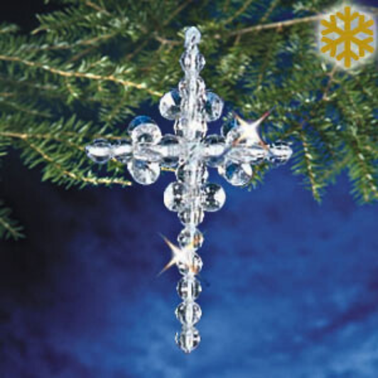 The Beadery Holiday Beaded Ornament Kit | Crystal Crosses