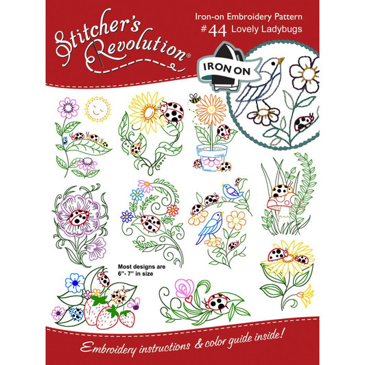 Colonial Patterns Lovely Ladybugs Iron-On Embroidery Patterns