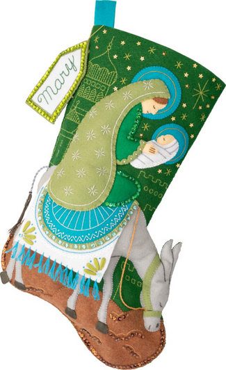 Bucilla Felt Applique Stocking Kit | Holy Journey
