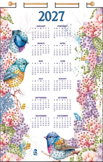 Design Works 2027 Calendar Sequin Felt Kit | Robins