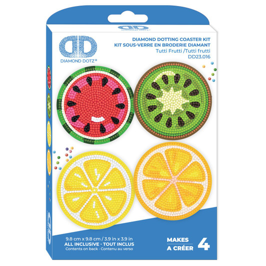 Diamond Dotz Tutti Frutti Diamond Facet Coasters Art Kit