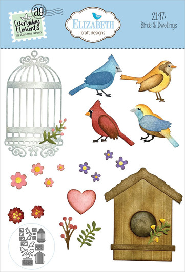 Elizabeth Craft Birds & Dwellings Metal Die Set