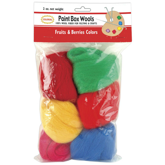 Colonial Fruits & Berries Colors Paint Box Wools .33oz 6/Pkg