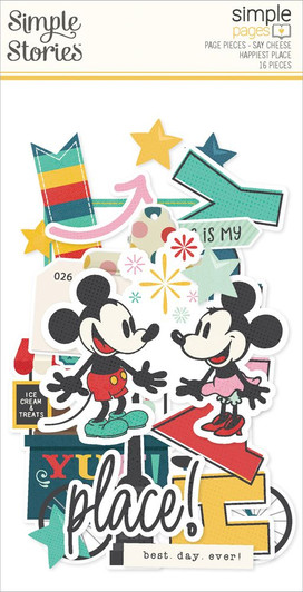 Simple Stories Say Cheese Happiest Place Simple Page Pieces Die Cuts