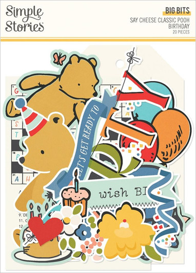 Simple Stories Say Cheese Classic Pooh Birthday Big Bits Die Cuts