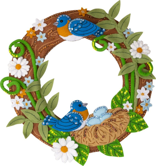 Bucilla Felt Applique Wall Wreath Kit | Bless This Nest