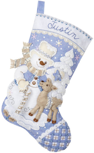 Bucilla Snowman's Winter Felt Applique Stocking Kit
