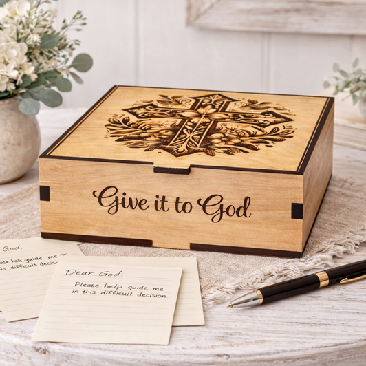 Personalized Floral Cross Large Prayer God