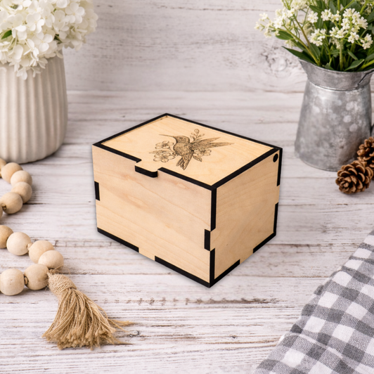 Personalized Hummingbird Prayer Box (God Box) - Small