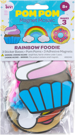 CousinDIY Rainbow Foodie Pom-Pom Magnets Kit