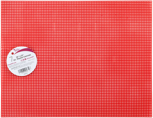 CousinDIY Christmas Red Plastic Canvas 7 Count