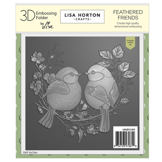 Lisa Horton Crafts Feathered Friends 3D Embossing Folder