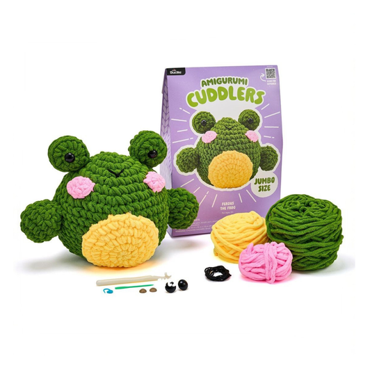 Bucilla Fergus the Frog Jumbo Amigurumi Cuddler Crochet Kit