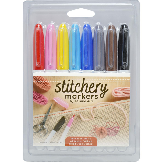 Leisure Arts Stitchery Markers Fabric Set 8pc
