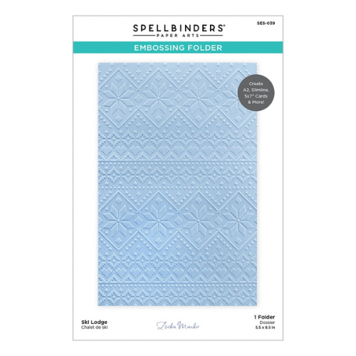 Spellbinders Ski Lodge Embossing Folder