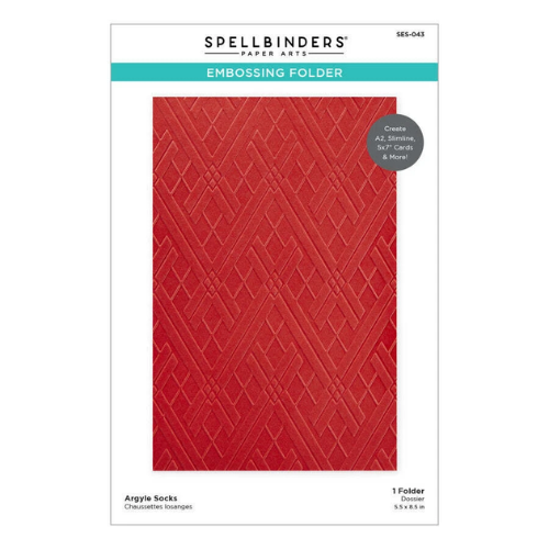 Spellbinders Argyle Socks Embossing Folder