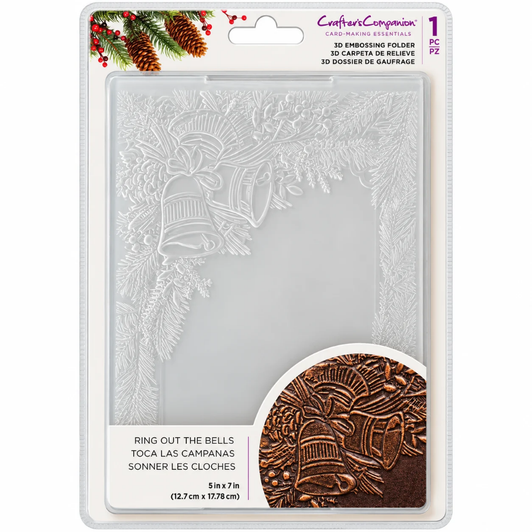 Crafter's Companion Ring Out The Bells 3D Embossing Folder