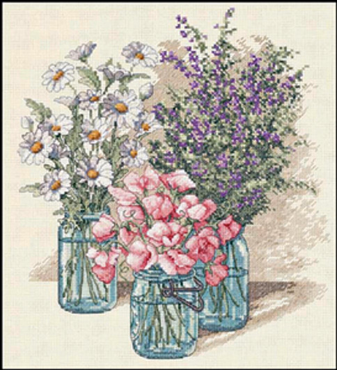Dimensions Counted Cross Stitch Kit - Wildflower Trio