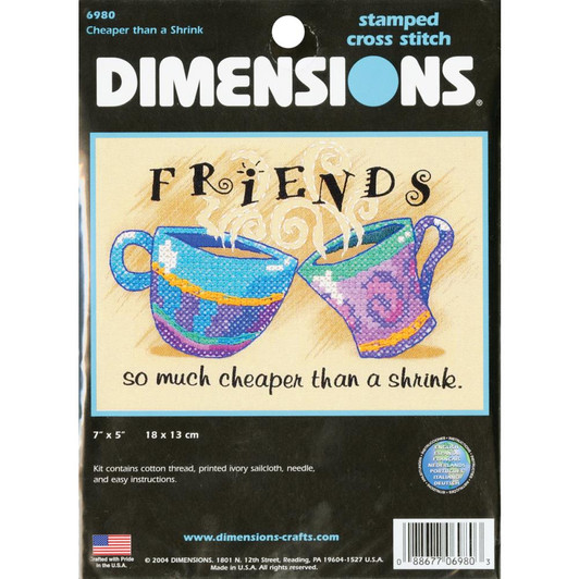 Dimensions Stamped Cross Stitch Kit - Cheaper Than A Shrink