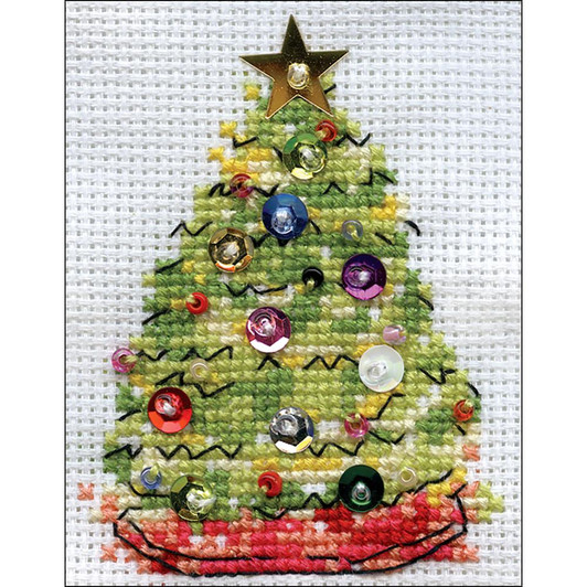 Design Works™ Christmas Tree Snowman Counted Cross Stitch Stocking