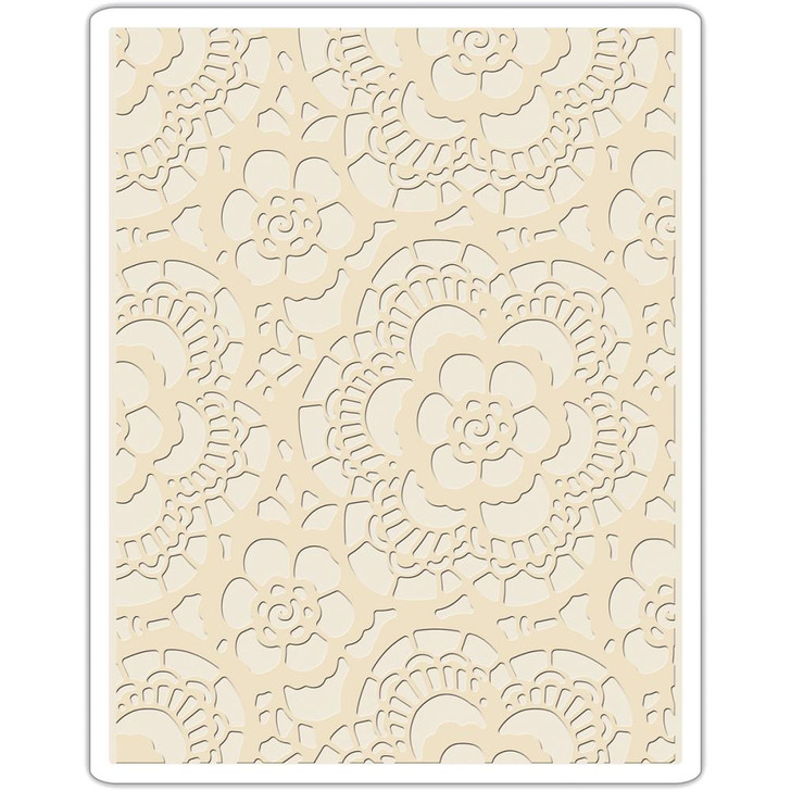 Sizzix Texture Fades Embossing Folder By Tim Holtz - Lace
