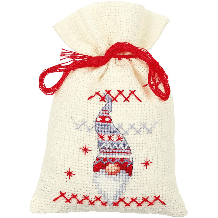Vervaco Sachet Bags Counted Cross Stitch Kit - Christmas Gnomes