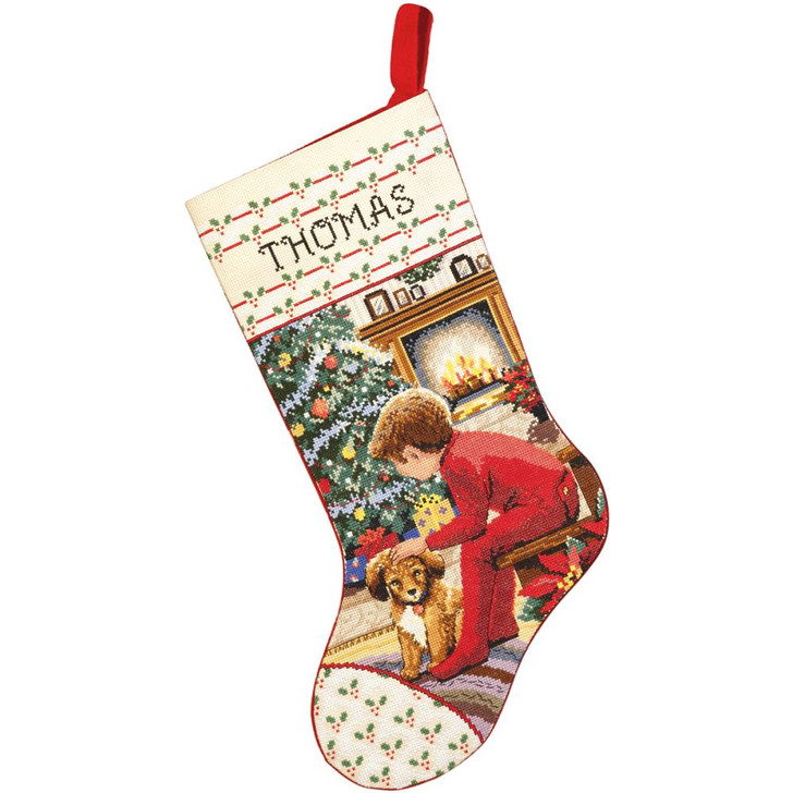 Janlynn Stocking Counted Cross Stitch Kit - Waiting For Santa